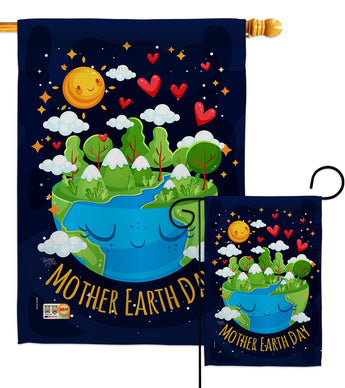 Mother Earth - Expression Inspirational Vertical Impressions Decorative Flags HG115146 Made In USA