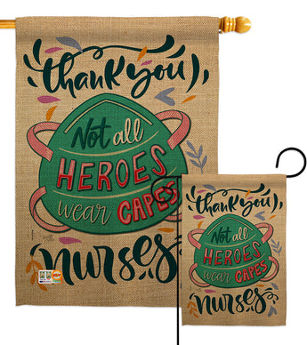 Thank you Nurses - Expression Inspirational Vertical Impressions Decorative Flags HG115156 Made In USA