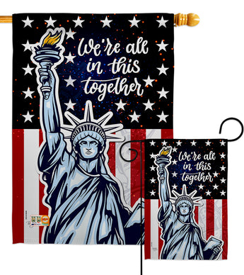 United We Together - Expression Inspirational Vertical Impressions Decorative Flags HG115163 Printed In USA