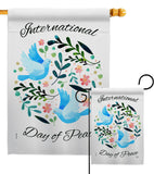 International Peace Day - Expression Inspirational Vertical Impressions Decorative Flags HG115204 Made In USA