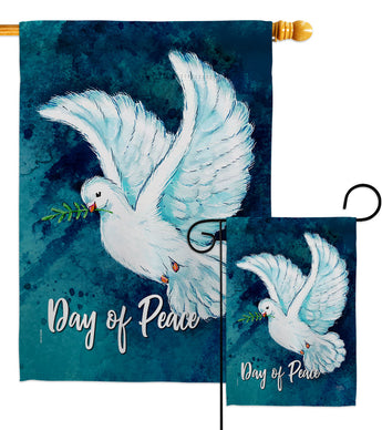 Together For Peace - Expression Inspirational Vertical Impressions Decorative Flags HG115206 Made In USA