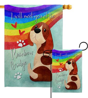 Rainbow Bridge - Expression Inspirational Vertical Impressions Decorative Flags HG115263 Made In USA