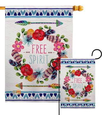 Free Spirit - Expression Inspirational Vertical Impressions Decorative Flags HG137006 Made In USA