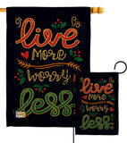 Worry Less - Expression Inspirational Vertical Impressions Decorative Flags HG137184 Made In USA