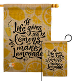 Life Gives Lemons - Expression Inspirational Vertical Impressions Decorative Flags HG137185 Made In USA