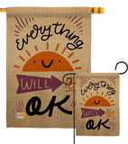 Everything Ok - Expression Inspirational Vertical Impressions Decorative Flags HG137188 Made In USA