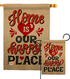 Home is Happy Place - Expression Inspirational Vertical Impressions Decorative Flags HG137200 Printed In USA