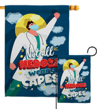 Not All Heroes - Expression Inspirational Vertical Impressions Decorative Flags HG137233 Made In USA