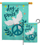 Day of Peace - Expression Inspirational Vertical Impressions Decorative Flags HG137349 Made In USA