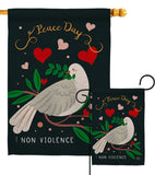 Peace No Violence - Expression Inspirational Vertical Impressions Decorative Flags HG137406 Made In USA