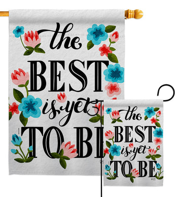 Best is Yet - Expression Inspirational Vertical Impressions Decorative Flags HG137459 Made In USA