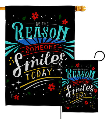 Someone Smiles - Expression Inspirational Vertical Impressions Decorative Flags HG137465 Made In USA