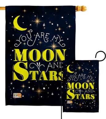 You Are My Moon And Star - Expression Inspirational Vertical Impressions Decorative Flags HG192129 Made In USA