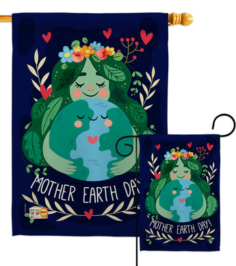 Our Mother Earth - Expression Inspirational Vertical Impressions Decorative Flags HG192182 Made In USA