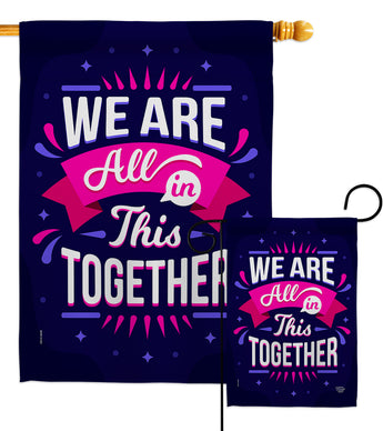 All In This - Expression Inspirational Vertical Impressions Decorative Flags HG192248 Made In USA