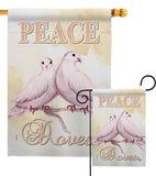 Doves - Expression Inspirational Vertical Impressions Decorative Flags HG192340 Made In USA