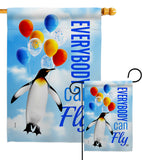 Everybody Can Fly - Expression Inspirational Vertical Impressions Decorative Flags HG192613 Made In USA