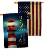 Home Light - Historic Americana Vertical Impressions Decorative Flags HG120253 Made In USA