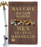 Man Cave Men Getting Hammered - Expression Inspirational Vertical Impressions Decorative Flags HG115121 Made In USA