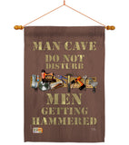 Man Cave Men Getting Hammered - Expression Inspirational Vertical Impressions Decorative Flags HG115121 Made In USA