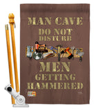 Man Cave Men Getting Hammered - Expression Inspirational Vertical Impressions Decorative Flags HG115121 Made In USA