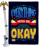 Everything Will Be Okay - Expression Inspirational Vertical Impressions Decorative Flags HG115159 Made In USA