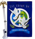 Peace on Earth - Expression Inspirational Vertical Impressions Decorative Flags HG115170 Made In USA