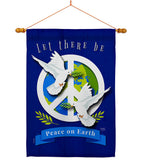 Peace on Earth - Expression Inspirational Vertical Impressions Decorative Flags HG115170 Made In USA