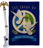 Peace on Earth - Expression Inspirational Vertical Impressions Decorative Flags HG115170 Made In USA