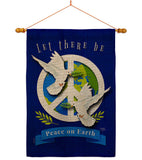 Peace on Earth - Expression Inspirational Vertical Impressions Decorative Flags HG115170 Made In USA