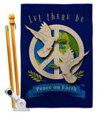 Peace on Earth - Expression Inspirational Vertical Impressions Decorative Flags HG115170 Made In USA