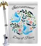 International Peace Day - Expression Inspirational Vertical Impressions Decorative Flags HG115204 Made In USA