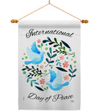 International Peace Day - Expression Inspirational Vertical Impressions Decorative Flags HG115204 Made In USA