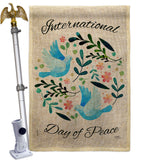 International Peace Day - Expression Inspirational Vertical Impressions Decorative Flags HG115204 Made In USA