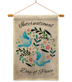 International Peace Day - Expression Inspirational Vertical Impressions Decorative Flags HG115204 Made In USA