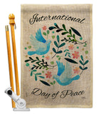 International Peace Day - Expression Inspirational Vertical Impressions Decorative Flags HG115204 Made In USA