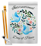 International Peace Day - Expression Inspirational Vertical Impressions Decorative Flags HG115204 Made In USA