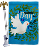 Peace Day - Expression Inspirational Vertical Impressions Decorative Flags HG115220 Made In USA