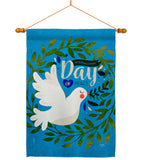 Peace Day - Expression Inspirational Vertical Impressions Decorative Flags HG115220 Made In USA