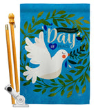 Peace Day - Expression Inspirational Vertical Impressions Decorative Flags HG115220 Made In USA