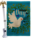 Peace Day - Expression Inspirational Vertical Impressions Decorative Flags HG115220 Made In USA