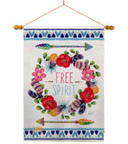 Free Spirit - Expression Inspirational Vertical Impressions Decorative Flags HG137006 Made In USA