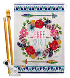 Free Spirit - Expression Inspirational Vertical Impressions Decorative Flags HG137006 Made In USA
