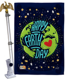 Happy Earth Day - Expression Inspirational Vertical Impressions Decorative Flags HG137176 Made In USA