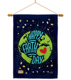 Happy Earth Day - Expression Inspirational Vertical Impressions Decorative Flags HG137176 Made In USA