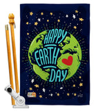 Happy Earth Day - Expression Inspirational Vertical Impressions Decorative Flags HG137176 Made In USA