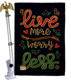 Worry Less - Expression Inspirational Vertical Impressions Decorative Flags HG137184 Made In USA