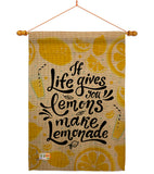 Life Gives Lemons - Expression Inspirational Vertical Impressions Decorative Flags HG137185 Made In USA