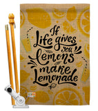 Life Gives Lemons - Expression Inspirational Vertical Impressions Decorative Flags HG137185 Made In USA