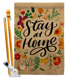 Stay At Home - Expression Inspirational Vertical Impressions Decorative Flags HG137197 Made In USA